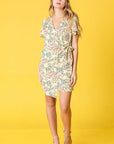 PLUS Ditsy Floral Wrap Dress