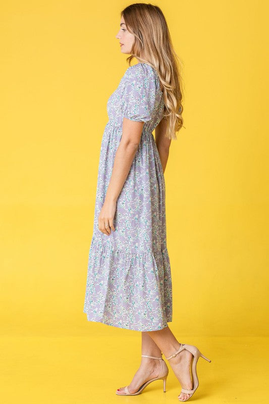 PLUS Ditsy Floral Square Neck Sundress