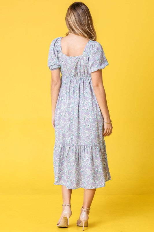 PLUS Ditsy Floral Square Neck Sundress