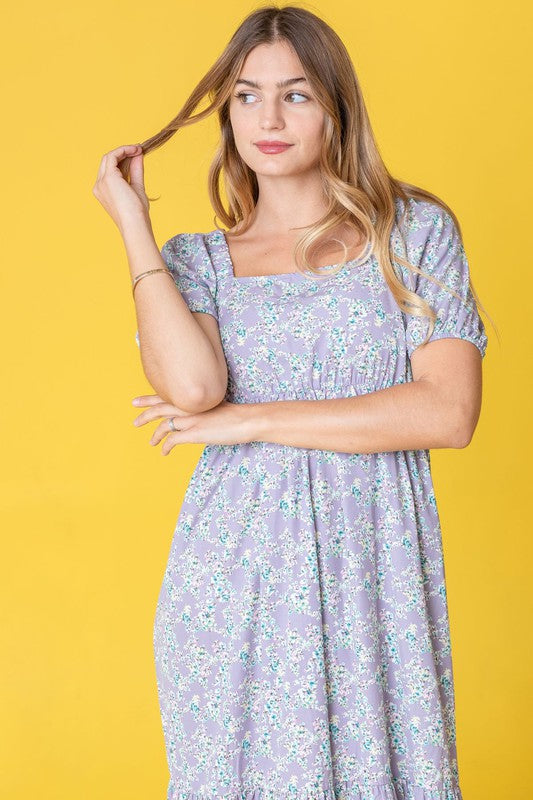 PLUS Ditsy Floral Square Neck Sundress