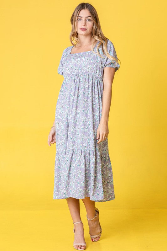 PLUS Ditsy Floral Square Neck Sundress