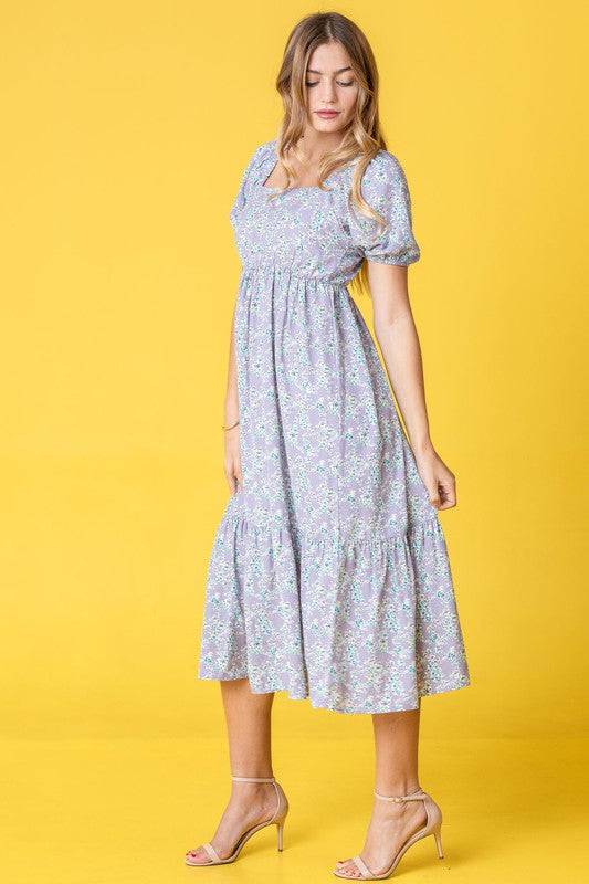 PLUS Ditsy Floral Square Neck Sundress