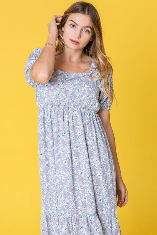 PLUS Ditsy Floral Square Neck Sundress