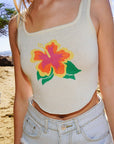 Hibiscus Crop Tank Top