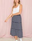 Stripe Maxi Skirt