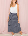 Stripe Maxi Skirt