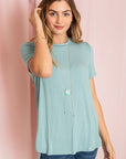 Solid Side Slit High Low Tunic