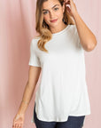 Solid Side Slit High Low Tunic