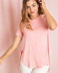 Solid Side Slit High Low Tunic