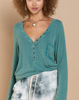 POL Plus Size Top in Teal