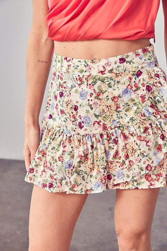 Do + Be Collection Flower Multi Skort