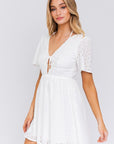 LE LIS Short Sleeve Babydoll Style Dress