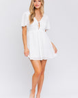 LE LIS Short Sleeve Babydoll Style Dress