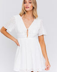 LE LIS Short Sleeve Babydoll Style Dress