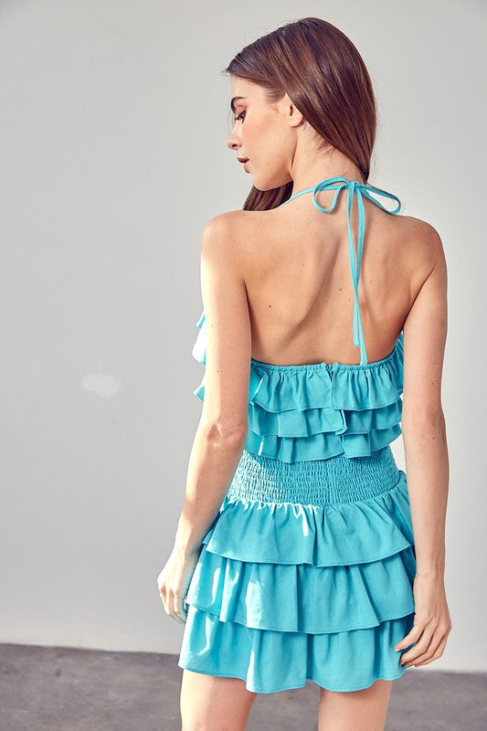 Do and Be Collection Smocked Waist Ruffle Romper - Online Only