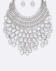 Crystal Bib Head Turner Statement Necklace Set