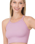 Zenana Ribbed Seamless Cami Top in Ivory or Lavender - Online Only