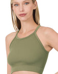 Zenana Ribbed Seamless Cami Top in Ivory or Lavender - Online Only