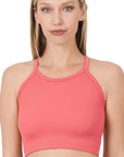 Zenana Ribbed Seamless Cami Top in Ivory or Lavender - Online Only