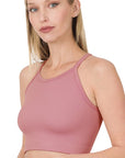 Zenana Ribbed Seamless Cami Top in Ivory or Lavender - Online Only