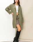 Adora Right Round Button Front Oversized Coat - My Pampered Life Seattle