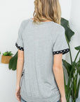 Polka Dot Mixed Casual Top - Online Only