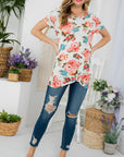 e Luna Floral Tunic Top