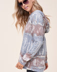 e Luna Terry Tie Dye Long Hoodie PLUS Top