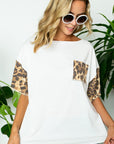 e Luna Terry Solid Animal Boxy Top