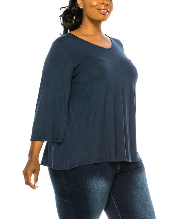 Fabina Bamboo Miss Day Curvy Top