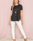 PLUS Solid Side Slit High Low Tunic