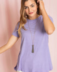 PLUS Solid Side Slit High Low Tunic