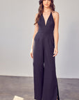 Do + Be Collection V-Neck Wide Leg Jumpsuit