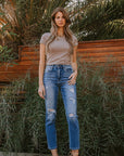 VERVET by Flying Monkey Distressed Mom Jeans