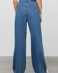 Denim Lab USA Super High Waist Wide Straight Jeans