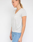 Gilli Short Sleeve V-Neck Twist Top - Online Only