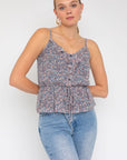 Gilli Sleevless Elastic Waist Top With Ruffle