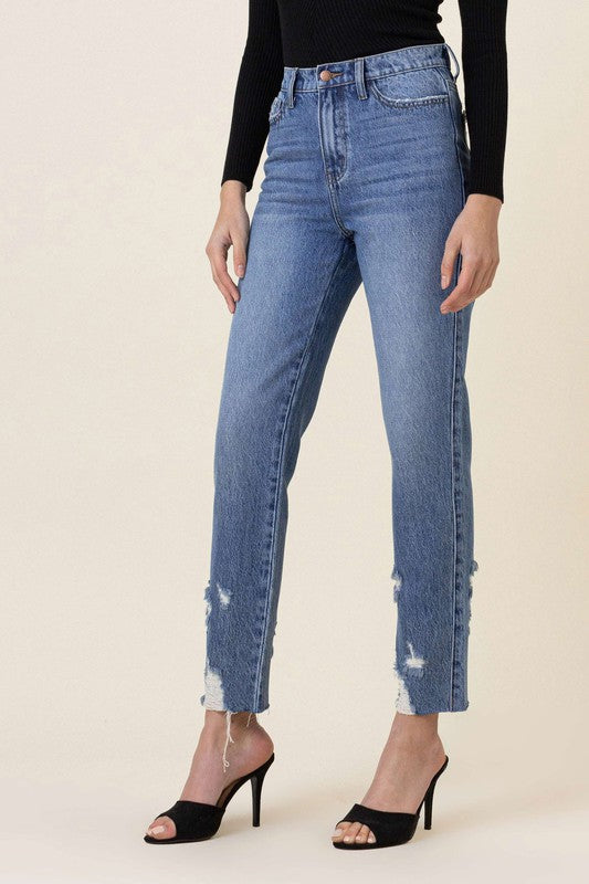 Vibrant M.i.U High Waisted Straight Leg Jean