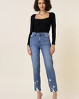 Vibrant M.i.U High Waisted Straight Leg Jean