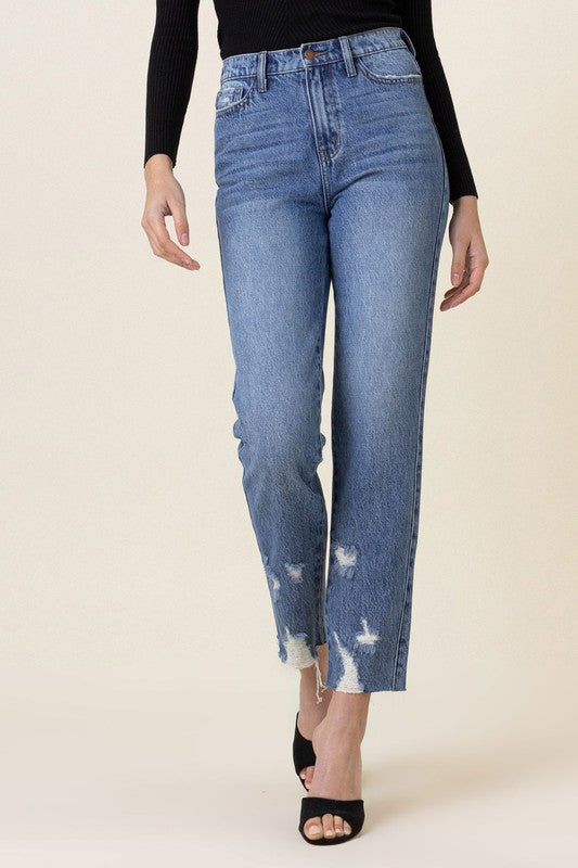 Vibrant M.i.U High Waisted Straight Leg Jean