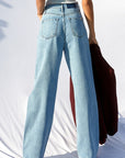 Denim Lab USA Super High Waist Wide Straight Jeans