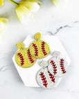 Seed Bead Sports Ball Post Earrings - Online Only