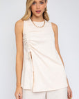 Gilli Sleeveless Ruching Top