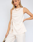 Gilli Sleeveless Ruching Top