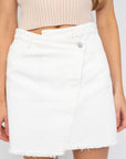 Gilli White Denim Mini Skirt - Online Only