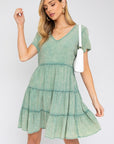 Gilli Washed Baby Doll Mini Dress - Online Only