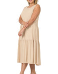 Zenana Plus Sleeveless Tiered Midi Dress - Online Only - My Pampered Life Seattle