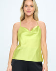 Renee C Made in USA Silky Satin Tank Top