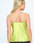 Renee C Made in USA Silky Satin Tank Top