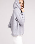 Zenana Hooded Brushed Melange Hacci Sweater